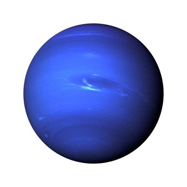 the planet Neptune, very detailed, transparent background
